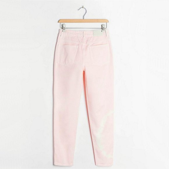 Closed Pedal Pusher Ultra High-Rise Slim Ankle Jeans in pink/white tie dye NWOT - Picture 2 of 3